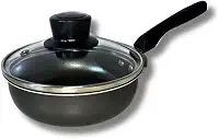 Frigideira Ovo Antiaderente Pequena C/tampa Vidro 12 Cm (Grafite Black)