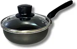 Frigideira Ovo Antiaderente Pequena C/tampa Vidro 12 Cm (Grafite Black)