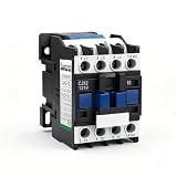 Innfeeltech 1 Stück AC Kontaktor CJX2-1210, 110V 50/60Hz Spule, Normalerweise offen, 3 Pol, le 12A, Ue 380V, 35mm DIN Montage