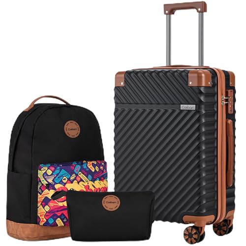 Image of Cosbarn Carry On Luggage 22x14x9 Airline Approved,3 Piece Luggage Set