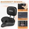GRELiving Bicycle Saddle with Adjustable Backrest, Oversized Wide Bicycle Seat, Comfort Tricycle Saddle Seat (Black) #2