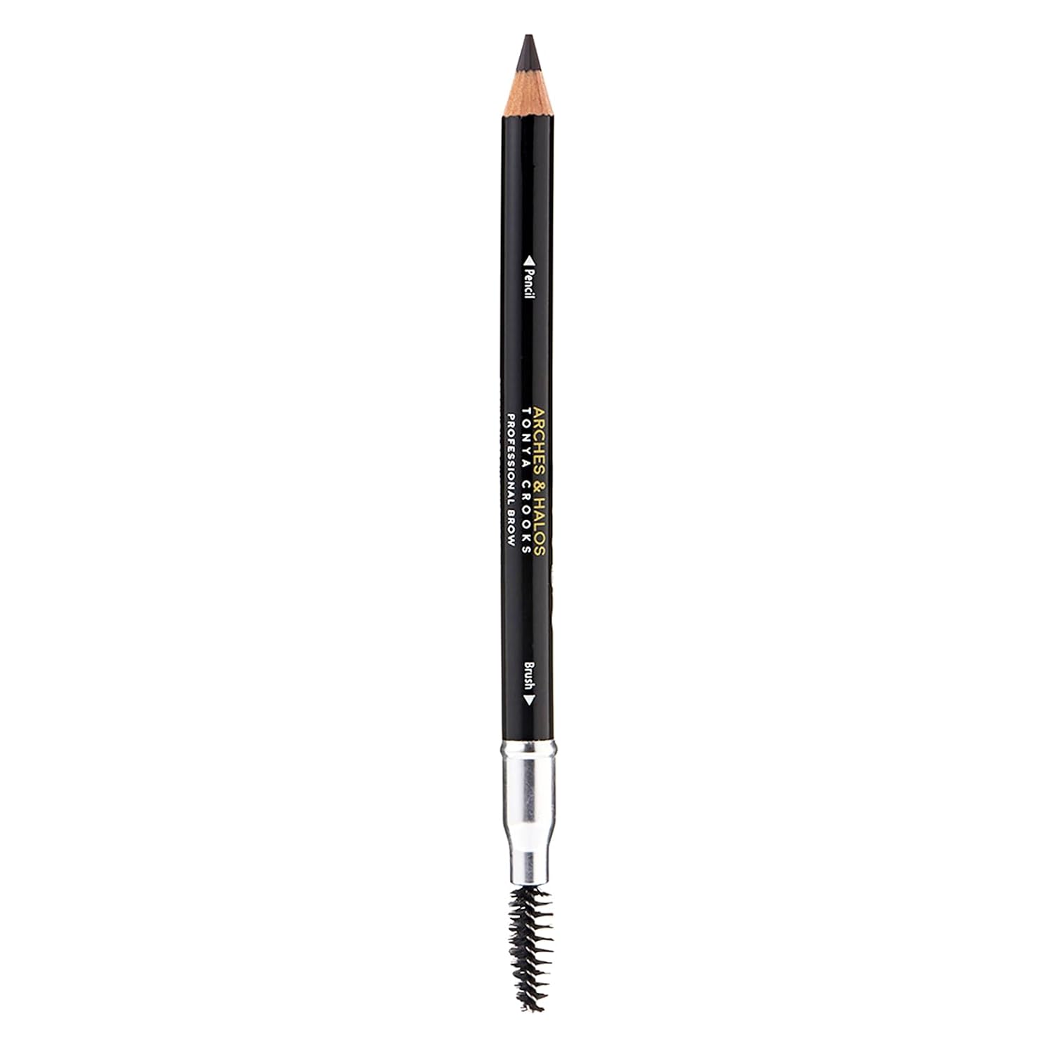 Arches & Halos Precision Brow Shaping Pencil - Double Sided Eyebrow Filler and Spoolie Brush - Creamy Texture for Shaping and Defining With Ease - Vegan, Cruelty Free - Espresso - 0.070 oz