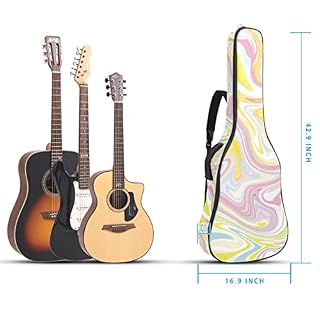 Housse imperméable pour guitare acoustique avec double bandoulière et poche Motif art abstrait, Multicolore 01., 42.9×16… - Les Beatles, Paul McCartney, John Lennon, RIngo Starr, George Harrison Housse imperméable pour guitare acoustique avec double bandoulière et poche Motif art abstrait, Multicolore 01., 42.9x16… – Image 5