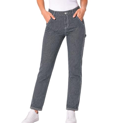 Image of Dickies Womens Casual Slim Fit Carpenter Pant-Non Stretch-Runs Small | Non-Stretch Utility Fabric with Functional Pockets, Runs Small So Size Up, Casual Styling That Pairs with Tees