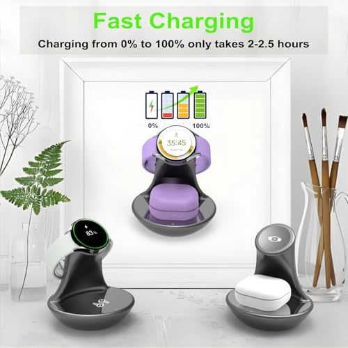 Chargeur rapide 2 en 1 iMorde avec support stable pour Samsung Galaxy Watch 7 et Buds 2