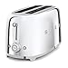 Smeg TSF02SSUS 50's Retro Style Aesthetic 4 Slice Toaster, Chrome