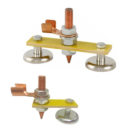 Image of TorSor 2 Pack Welder Magnetic Ground Clamp Magnetic Welding Support Ground Clamp Earth Clip Magnetism Suction Head for ARC MIG Welder Flux Core Welders Rods Stick Welder Portable Welding Machine