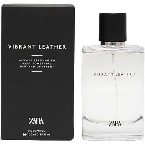 Zara Vibrant Leather EDP Eau De Parfum Cologne for Men 100 ML (3.38 FL. OZ)
