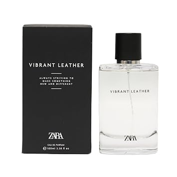 Zara Vibrant Leather EDP Eau De Parfum Cologne for Men 100 ML 3.38 FL. OZ