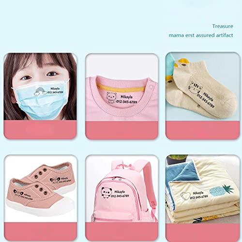 Name Stamp for Clothes, Double Sided (White + Black Ink), Kids