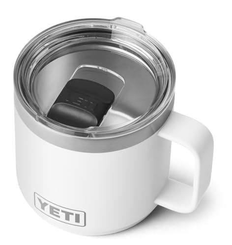YETI Rambler Stapelbares Tasse Mit MagSlider Deckel, White, 14 oz (414 ml)