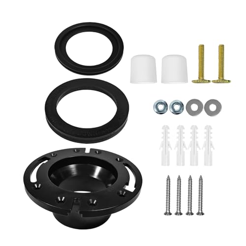 Image of RV Toilet Seal and 3 inch Socket Floor Flange Kit Fit for Dometic 300 /310 /320 RV Toilets, 385311658 RV Toilet Seal Replacement | 385345892 Flange | 385311652 Base Seal Gasket