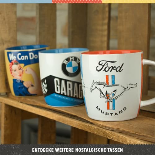 Nostalgic-Art Retro Kaffeebecher, 330 ml, Harley-Davidson – Genuine Logo – Geschenk-Idee für Biker, Original Lizenzprodukt (OLP), Keramik-Tasse für Kaffee, Vintage Design