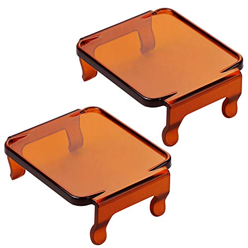 Image of 3 Inch LED Cube Light Amber Covers, LTEODCHEW Yellow LED Pods Covers Square Polycarbonate Lens for 3in LED Cube Fog Lights