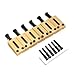 Musiclily Ultra 11.2mm Solid Brass Tremolo Bridge Saddles for Vintage Strat Style Electric Guitar, Gold (Set of 6)