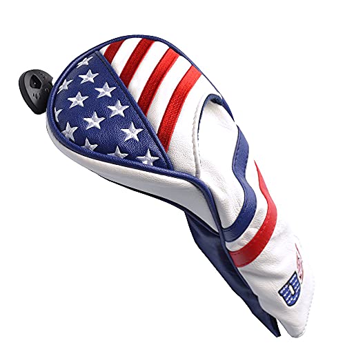 Gooaction Usa Golf Club 3 5 Fairway Wood Headcover American Stars And Stripes Flag Synthetic Leather Patriotic Head Covers Protector #TOP4
