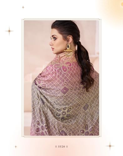 Salwar 7526 costume georgette brodée pour masquer les rondeurs