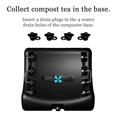 The Cutest Composter in the World, Made in the USA, Food Safe, BPA and Rust Free, No Assembly Required, Envirocycle Mini Composting Tumbler Bin and Compost Tea Maker