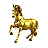 SOIMISS Tarro de Ahorro Artístico Forma de Caballo Figura de Resina Dorada Hucha Creativa para Accesorio Decorativo para Escritorio Regalo de Cumpleaños