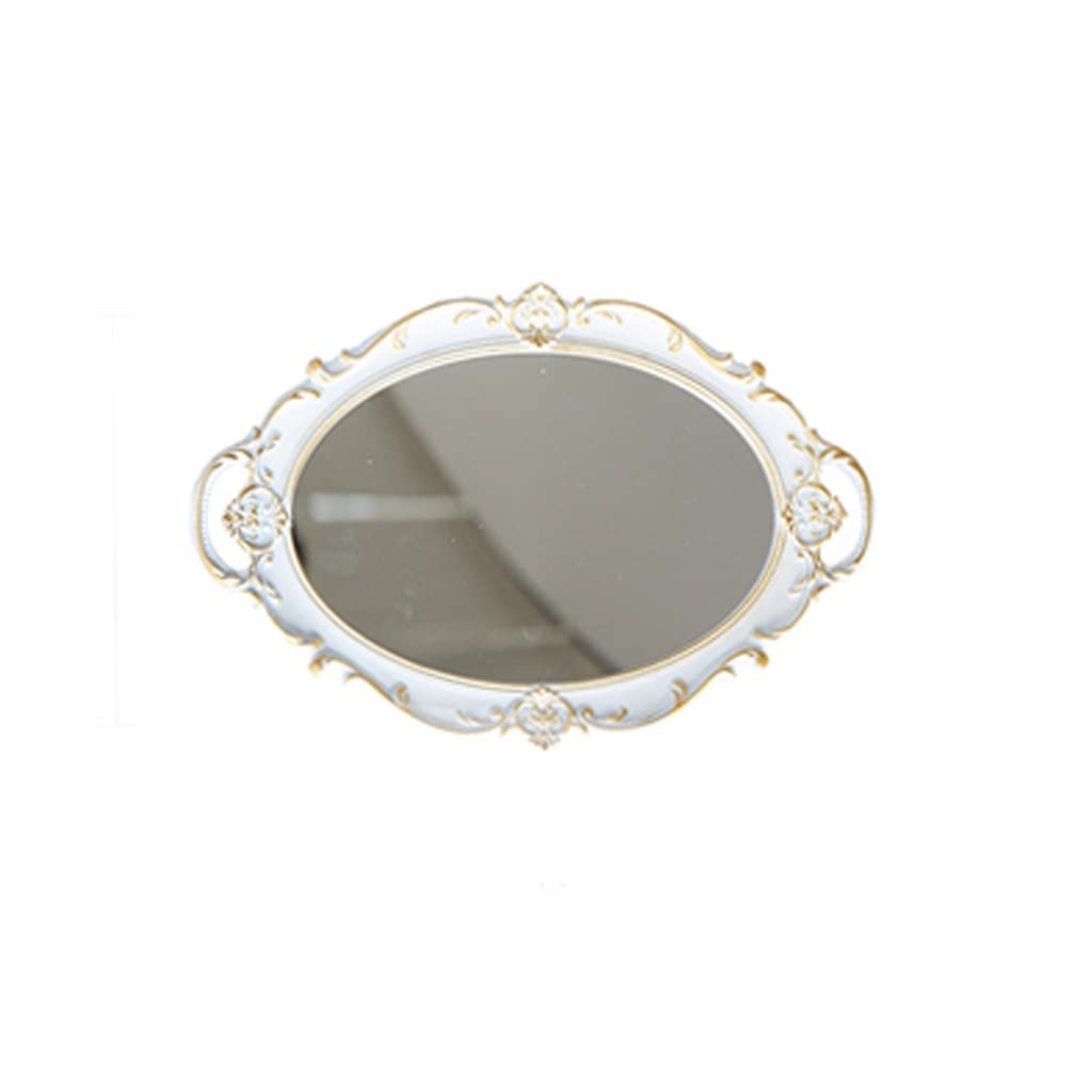 European Tray Cosmetic Perfume Storage Plates Retro Vanity for Display Jewelry Dresser Decor