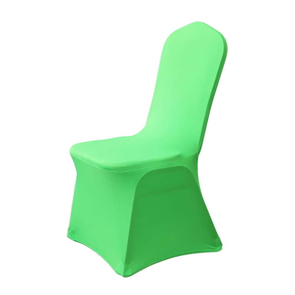 TentHome Fundas de silla de comedor, 10 piezas de elastano para silla de tela con funda súper extensible, extraíbles y lavables, para bodas, banquetes, fiestas, decoración (manzana verde)