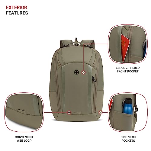 Image of SwissGear 8119 Laptop Backpack, Olive, 19 In