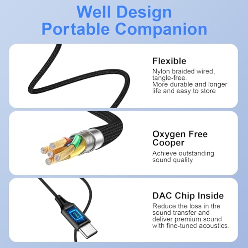Auriculares tipo C con micrófono compatibles con Samsung Galaxy S26 Ultra y A57 4
