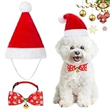 Photo Gallery melliex 2 pezzi costume di natale per animali domestici, natalizio costumi cappello da babbo natale e papillon regolabile per cane gatto Photo Gallery melliex 2 pezzi costume di natale per animali domestici, natalizio costumi cappello da babbo natale e papillon regolabile per cane gatto