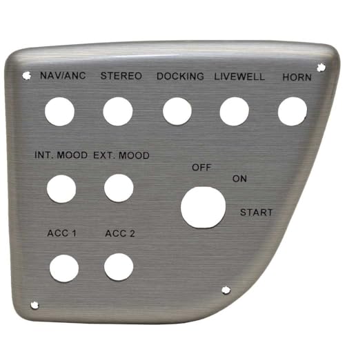 Avalon Boat Blank Switch Panel 120930 | 5 3/4 x 5 Inch Silver Plastic