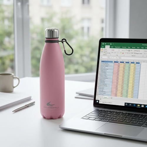Daikoku - Edelstahl Wasserflasche | 100% Auslaufsicher | Hält 12 Stunden Heiß, 24 Stunden Kalt | BPA-Frei und Gesund | Modische Farbe… – Ansicht 6