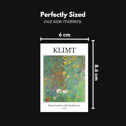 Image of Gustav Klimt Poster | Gustav Klimt Poster Paintings Polaroids | Aesthetic 15 Mini Posters (8.6 x 6 cm) | Posters of Klimt's Lady with Fan, Death and Life, The Kiss, and more | Gustav Klimt's Poster