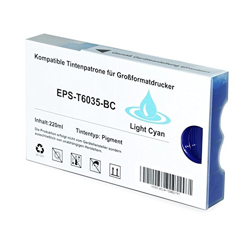 Italy's Cartridge Cartuccia Epson T6035, Light Ciano, Compatibile per Epson Pro7800, 7880, 9800, 9880 C13T603500, 220 ml