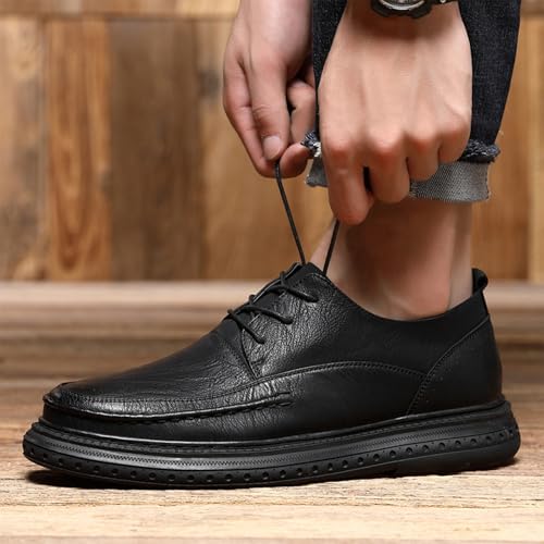 Men's Leather Casual Dress Shoes Oxfords Comfort Business Lace Up Slip On Fashion Dress Sneakers Formal Office Shoes Derby Sneakers3