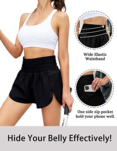 Blooming Jelly Short feminino de corrida de cintura alta e secagem rápida, esportiva, esportiva, par