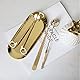 Chexin 4 Stücke Kerze Zubehör Set mit Kerzenlöscher, Kerzendochtschneider, Dochtzieher und Ablageschale, Edelstahl Kerzenwerkzeug Kit, Geschenk für Candle Lover(Gold)