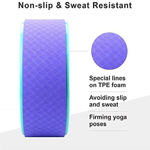 Image of Bodylastics Yoga Wheel for Back Bends, Exercise, Stretching for Women and Men Fitness 13 inch Strong, Sweat Resistant & Eco-Friendly