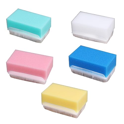 DOITOOL Infant Massage Brush Kit 5pcs Baby Tactile Response Sponge Hand Washing Brush Super Stretchy Quick Dry for All Ages Home Outdoor