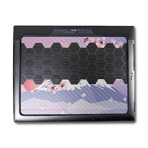 Image of MightySkins Carbon Fiber Skin Compatible with Alienware M18 R1 (2023) Full Wrap Kit - Fuji Sunset | Protective, Durable Textured Carbon Fiber Finish | Easy to Apply & Change Styles | Made in The USA