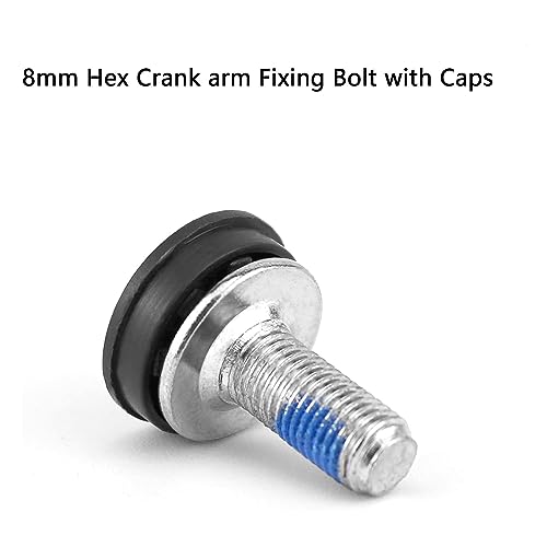 Image of PROWHEEL Bike Hex Crank Arm Fixing Bolts Spindle 8mm Allen Key Bolt Screws Capless Bottom Bracket for Cycling Bicycle Axle Fits Many Bike Cranksets