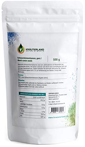 Schwarzkümmelsamen Kräuterland – 1 kg Nigella Sativa in Premium Qualität