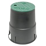 Dura Round Valve Box - Size : 6' - Color : Black Box/Green Lid