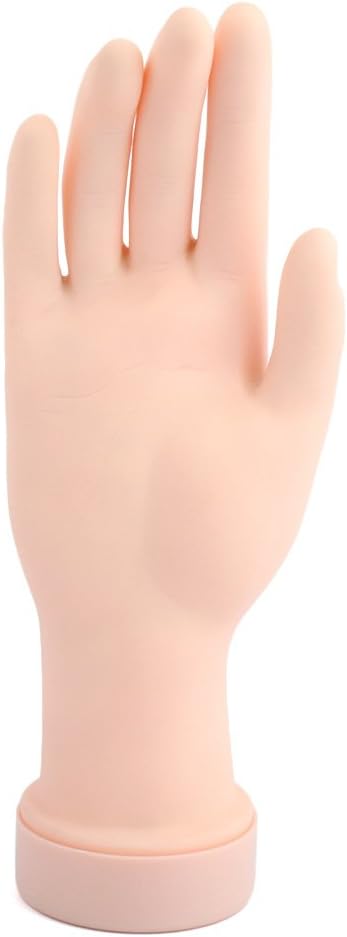 YCC Team Salon Nail Polish Training Hand, with 500 pcs Replacemant Nail Tips