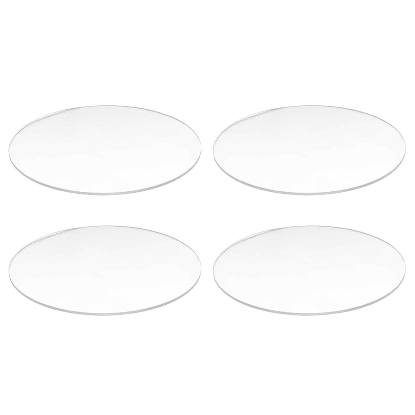 Hndhbfgrt 4X Transparent 3mm Thick Mirror Acrylic Round Disc Diameter:85mm