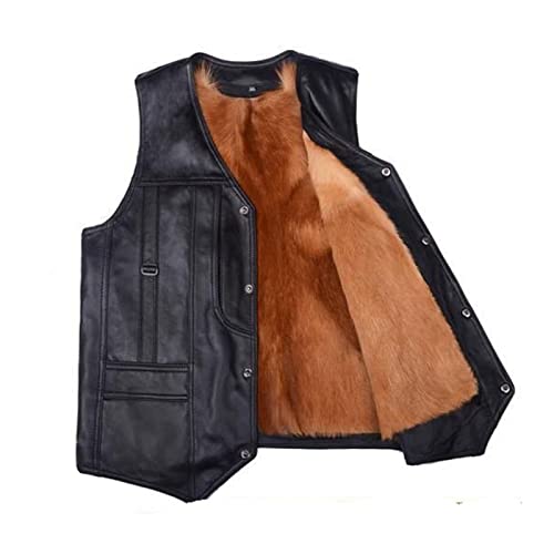 Chaleco de piel de oveja estilo The Wolf Fur con texturas selectas 2