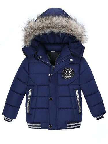 Odziezet Jungen Winterjacke Baby Steppjacke mit Kapuze Windjacke...