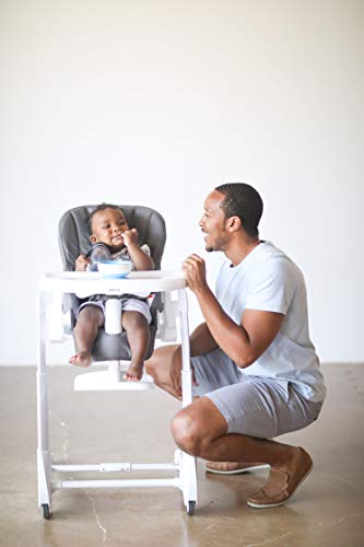 Image of Joovy Foodoo High Chair, Newborn-Ready Reclinable Seat, Adjustable Footrest, 8 Height Positions, Charcoal