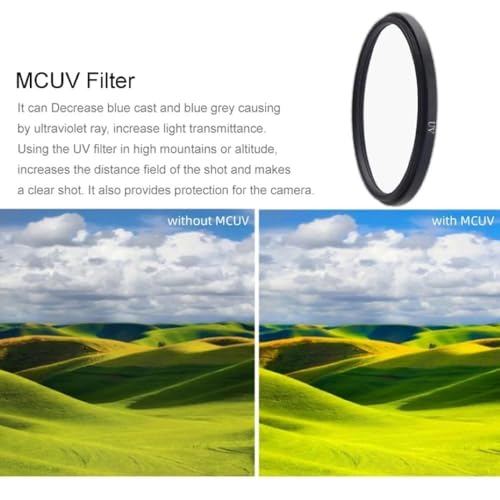 Image of GetZget 52mm UV Nd Filters Lens Compatible with iPhone 13 /14 / 15 & Plus, Vivo X90 Mobile Cover, DSLR Camera (UV Filter, 52mm)