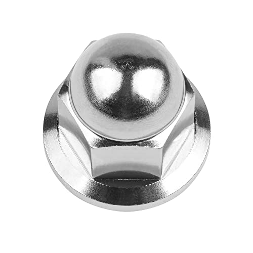 Image of Titanium M6 M8 M10 Dome Head Acorn Nuts for Bicycle Motorcycle Exhaust Pipe Car Pack of 6 (M10, Silver)