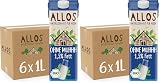 Allos Bio Ohne Muhhh 1,5% | Milchalternative | Drink auf Pflanzenbasis | vegan | schäumbar | perfekt für Kaffee | laktosefrei | Quelle von Calcium und Vitaminen | Reich an Protein | 1 Liter (6 Stück)