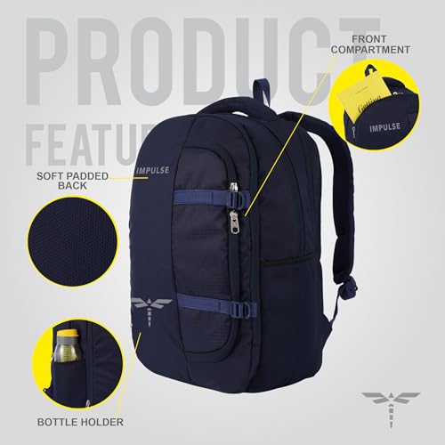 Image of Impulse IMP Omega 45L Laptop Backpack /Office Bag /School Bag /College Bag /Business Bag /Travel Backpack Water Resistant Fits Up to 16 Inch Laptop with 1 Year Warranty